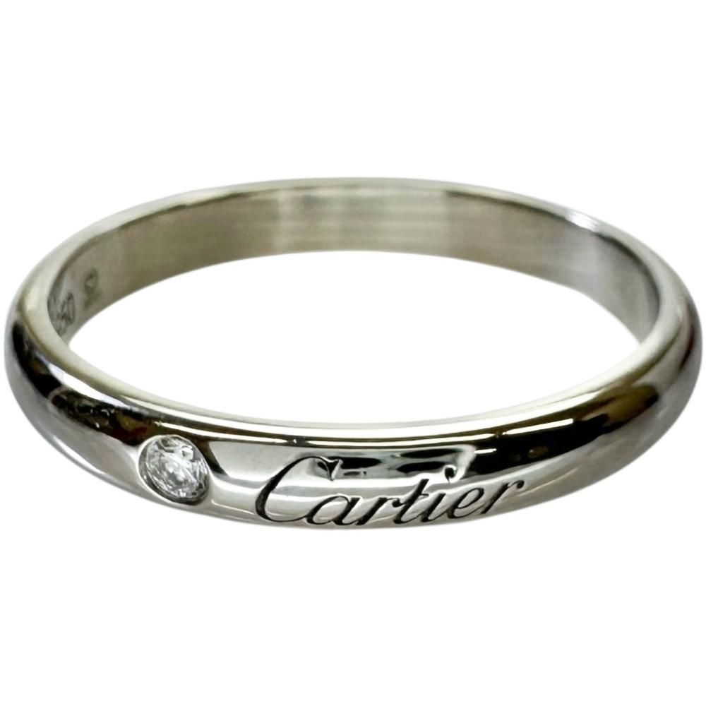 新同カルティエPtダイヤ ウェディング リング 新品仕上げ済み 1P 新同カルティエPtダイヤ ウェディング リング 新品仕上げ済み 1P