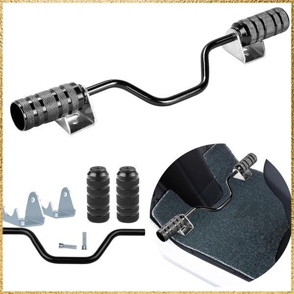 彡送料無料でお届け彡 ziyue アルミ ステップバー スクーター ズーマー ジャイロ フットペグ 汎用 アクシス トゥデイ スクーター汎用タイプ フットステップ CNC (ブラック)