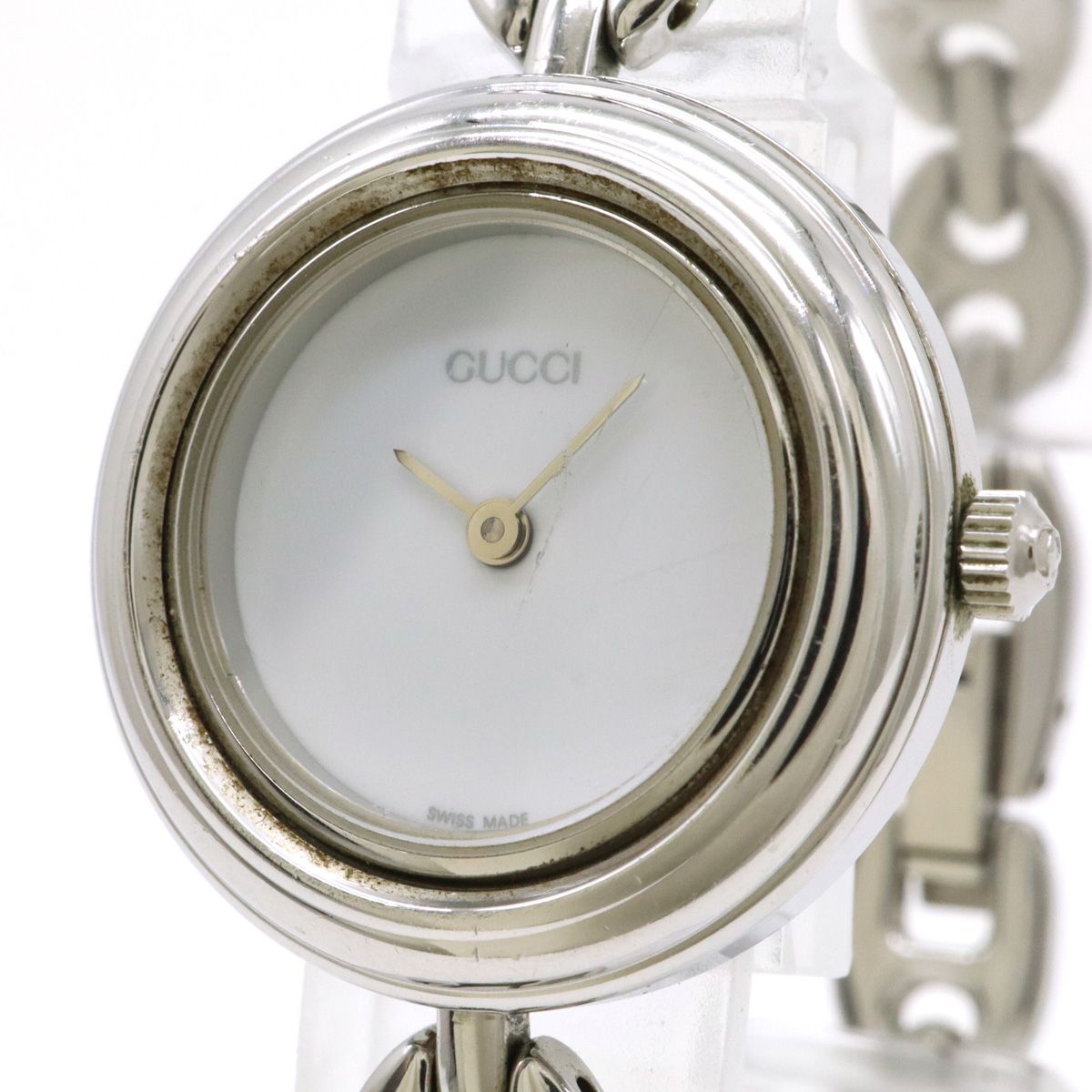 ✨GUCCI✨グッチ✨GG✨チェンジベゼル✨白金✨クオーツ✨腕時計✨付属品無し✨ 12461071_2.jpg