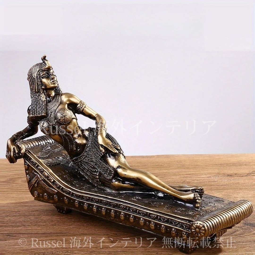 クレオパトラ像 ブロンズ調 エジプト女王 彫刻 オブジェ オブジェ 置物 クレオパトラ像 アンティーク調 ブロンズ 彫刻 古代
