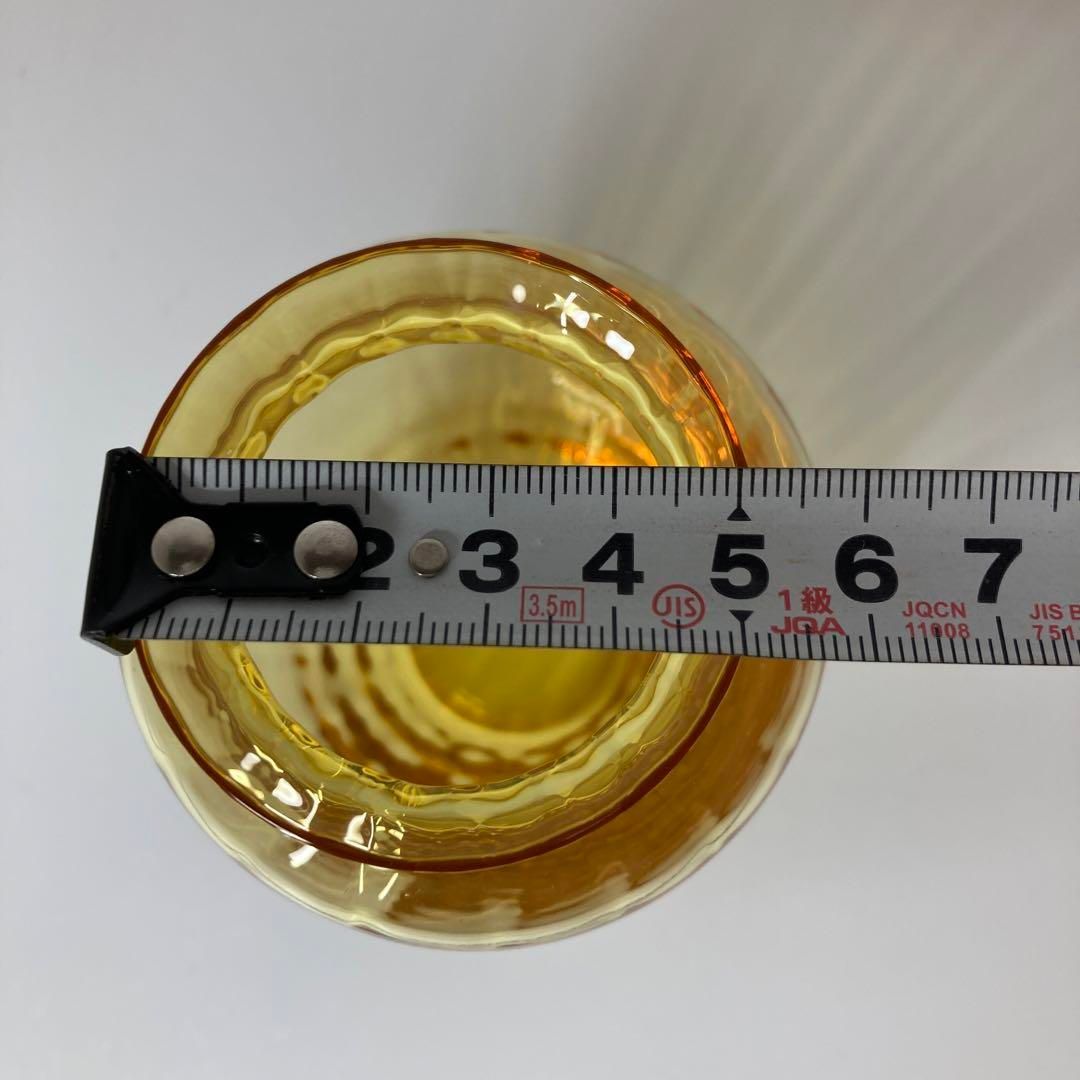 ☆洋3 バカラ アレーユ イエロー フラワーベース 高さ11㎝東な6