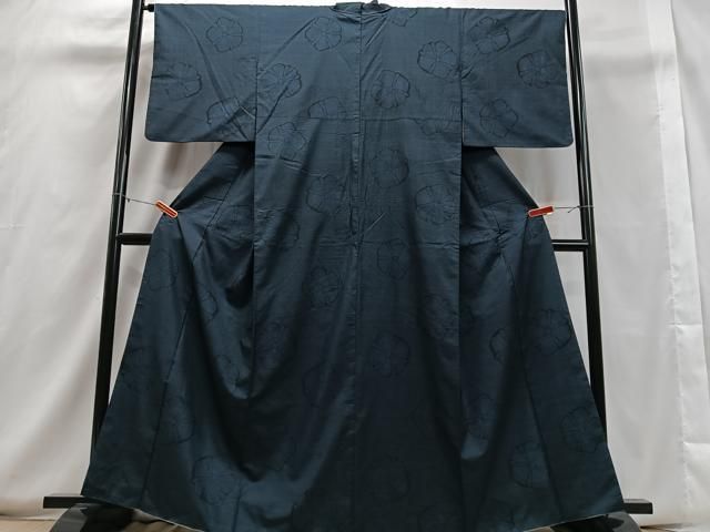 平和屋着物▽上質な紬　単衣　花づくし　正絹　逸品　AAAV8331fy 平和屋着物▽上質な紬 単衣 花づくし 正絹 逸品 AAAV8331fy