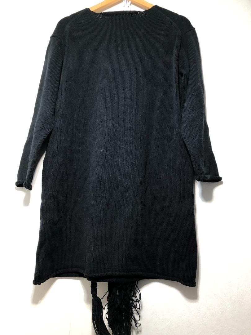 62030 Y s COTTON ACRYLIC PLAIN STITCH スカル ドクロ ニット 2 セーター ブラック レディース メンズ YZ-K 98-585 ワイズ yohji