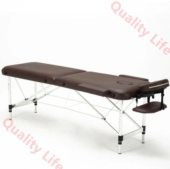 折りたたみ マッサージベッド 軽量 アルミ合金 有孔 長さ186×幅60×高さ62-81cm 折りたたみベッド 整体ベッド ポータブルベッド マッサージ台 施術ベッド 施術台 整体台 エステベッド