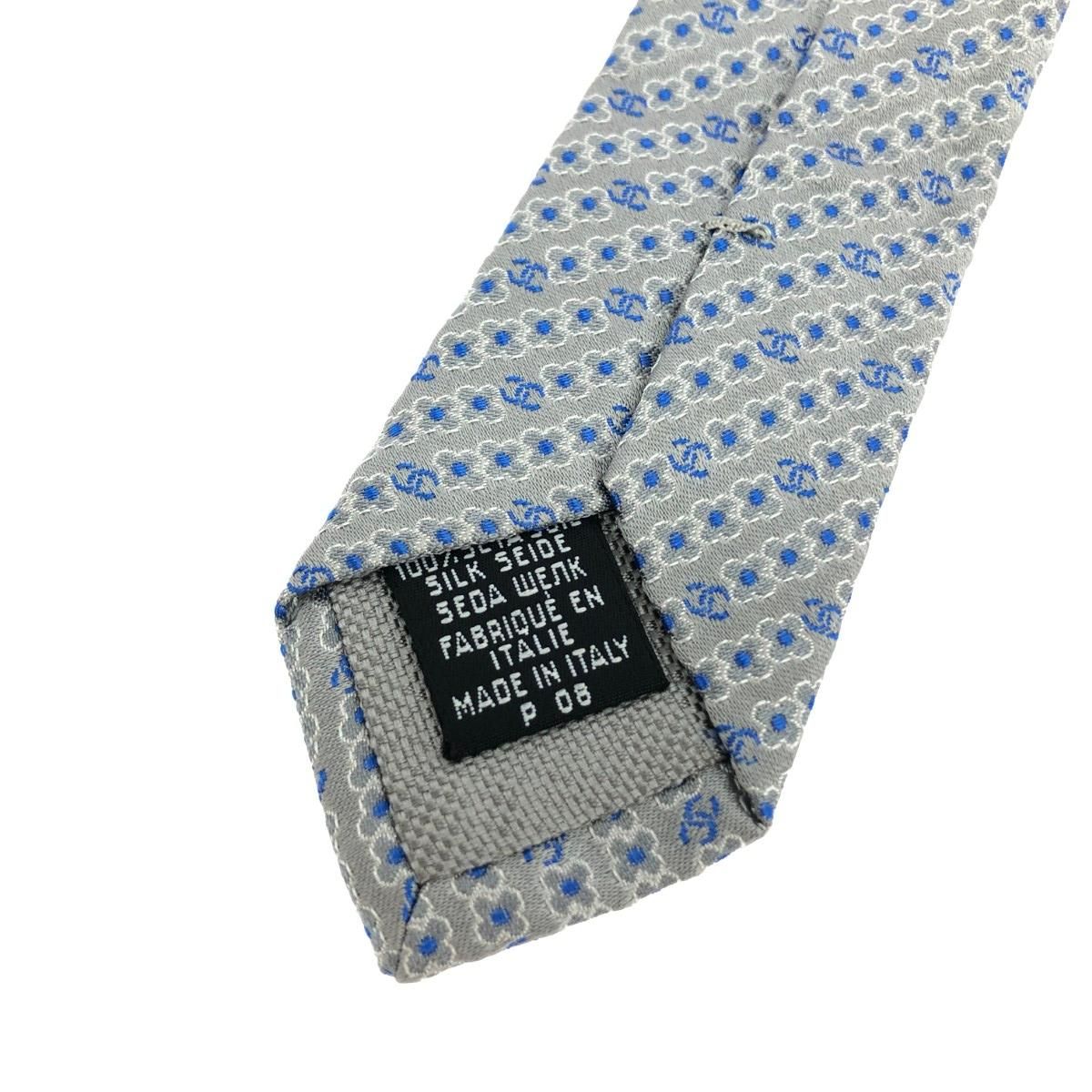 CHANEL シャネル ネクタイ ココマーク/カメリア/シルクツイル/ライト