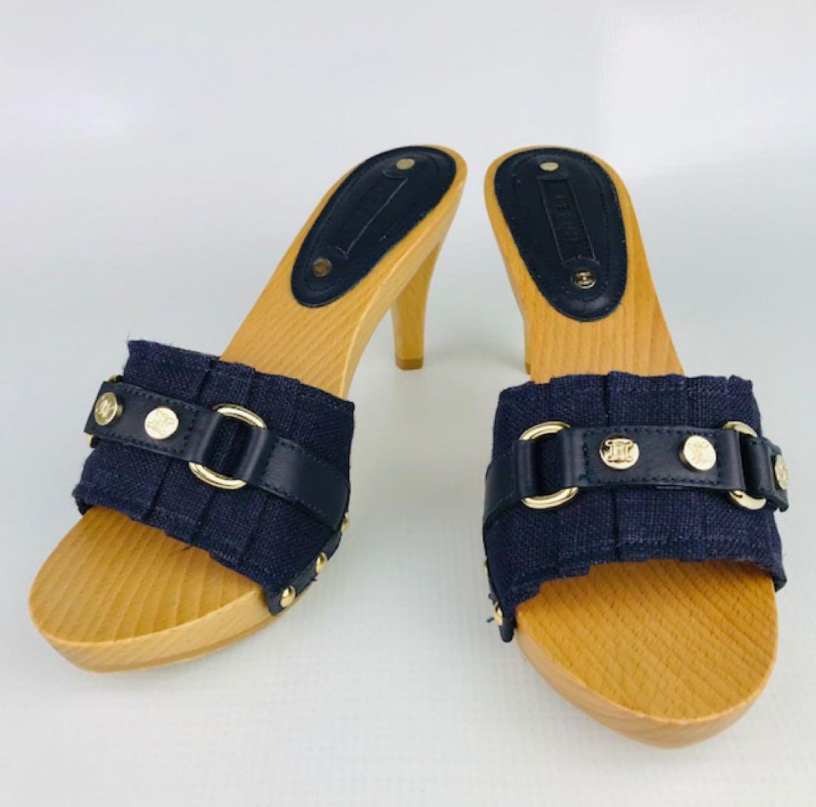 新品未使用☆ CELINE・セリーヌレディース キャンバスレザー メタル  