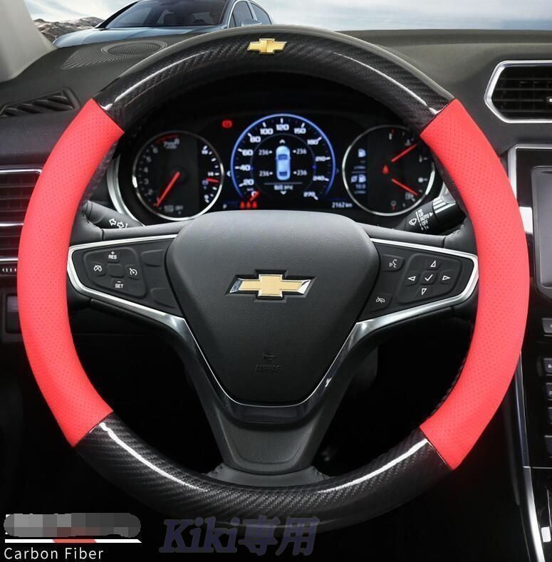 新品未使用新品！シボレー Chevrolet O型 ハンドルカバー 炭素繊維 ステアリングカバー 番号05 全車種対応 CRUZE Malibu EPICA CAP