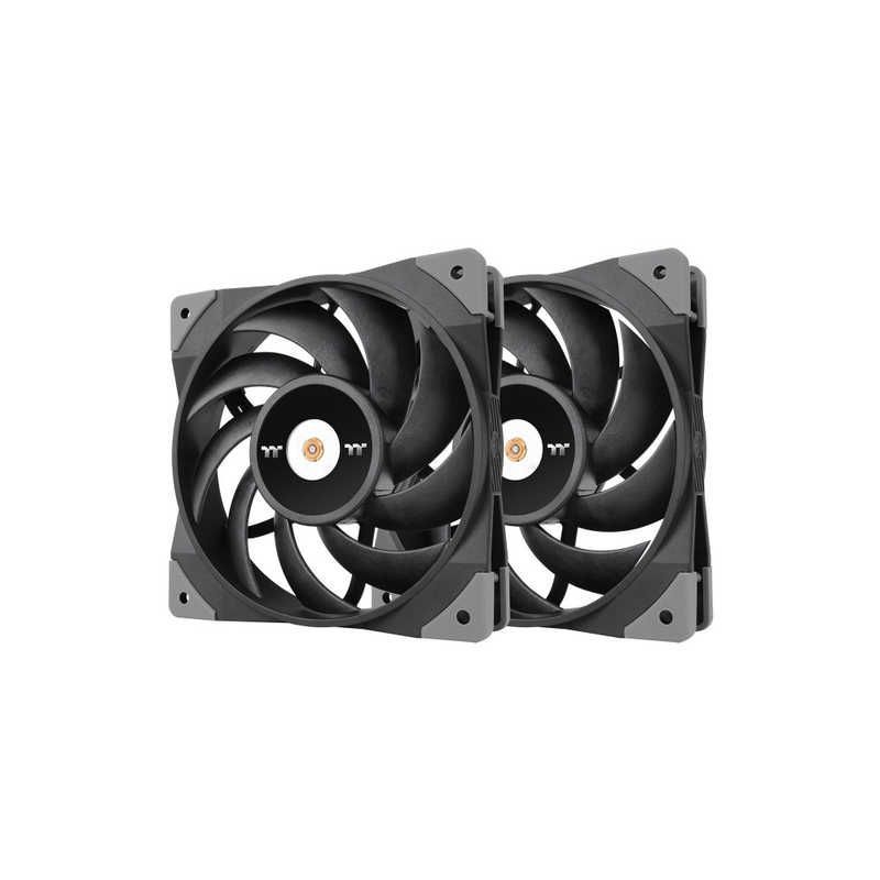 【 新品 未開封 】   THERMALTAKE ケースファンｘ２［１２０ｍｍ ／ ２０００ＲＰＭ］ ＴＯＵＧＨＦＡＮ １２ ２Ｐａｃｋ CLF082PL12BLA 未使用 送料無料