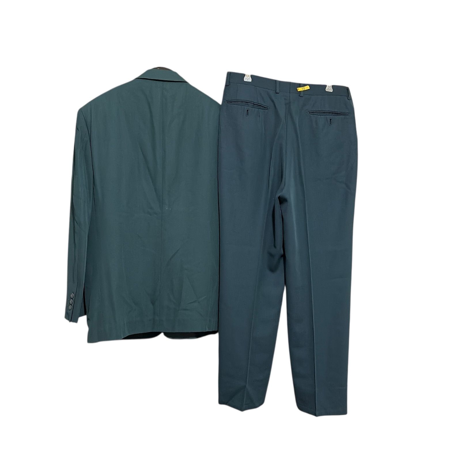 Z1580 LANVIN ランバン スーツ M46-34 エメラルドグリーン 緑 ビジネス