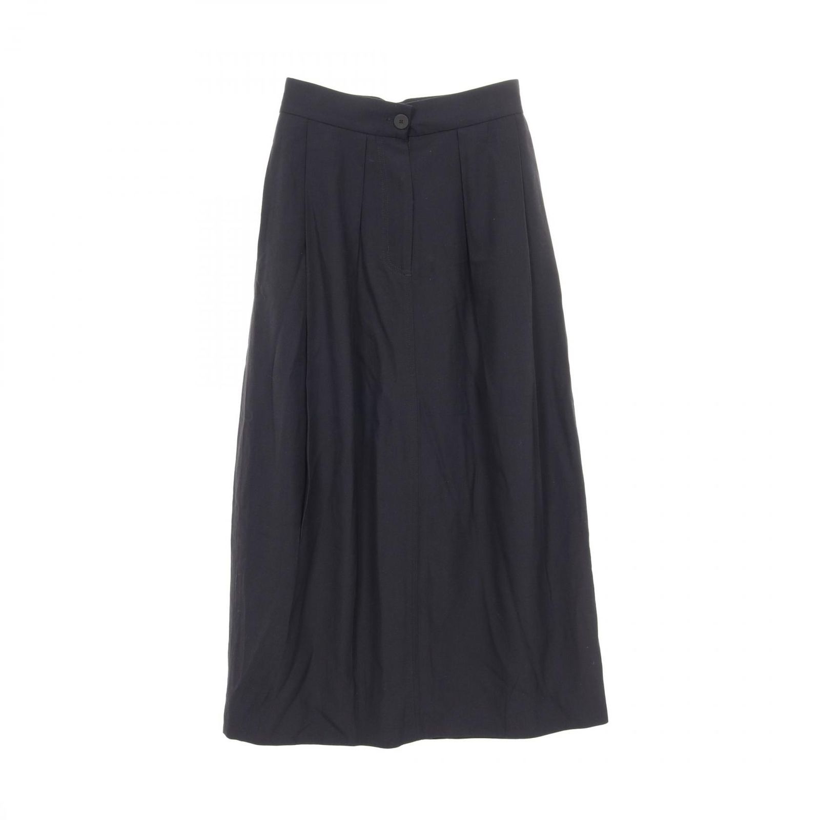 スタジオニコルソン STUDIO NICHOLSON スカート DOUBLE PLEAT SKIRT ブラック レーヨン ウール スカート ブラック レディース ♥