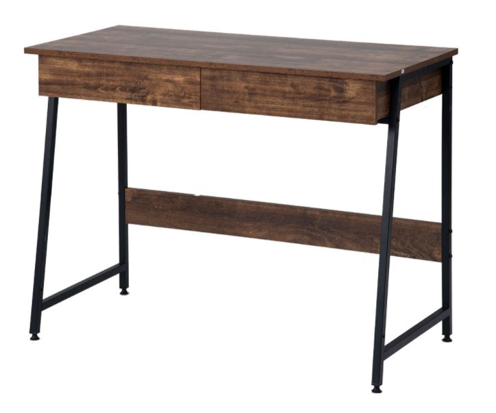 人気商品 パソコンデスク 引き出し付き 幅100*奥48 ダークブラウン