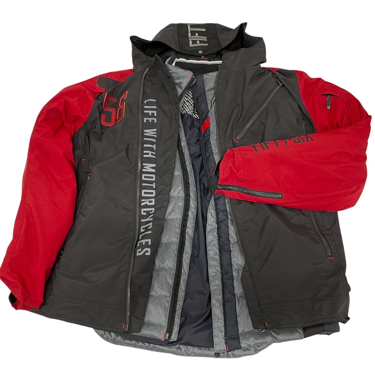 クシタニ 56design ダウンライクミッド 中綿 ジャケット 3M グレー系 Lサイズ バイクウエア F10066387