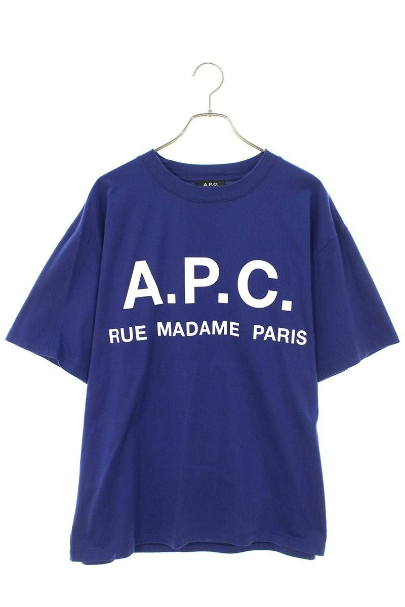 アーペーセー A.P.C. Tシャツ 半袖カットソー トップス ブルー メンズ