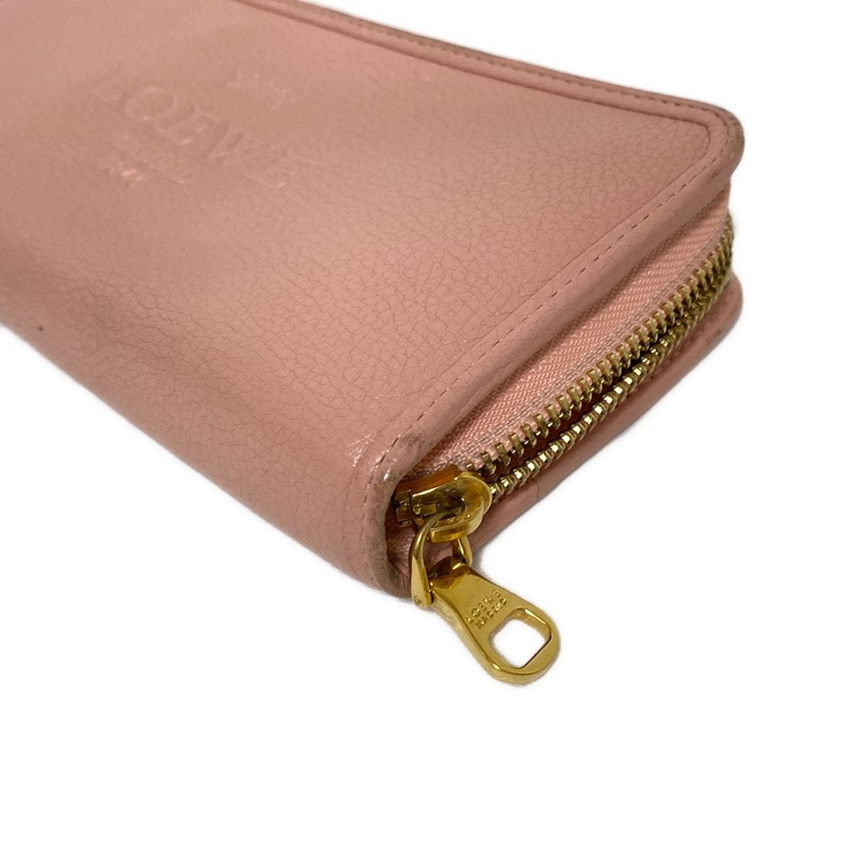 LOEWE(ロエベ) 長財布 ヘリテージ ライトピンク ラウンドファスナー レザー