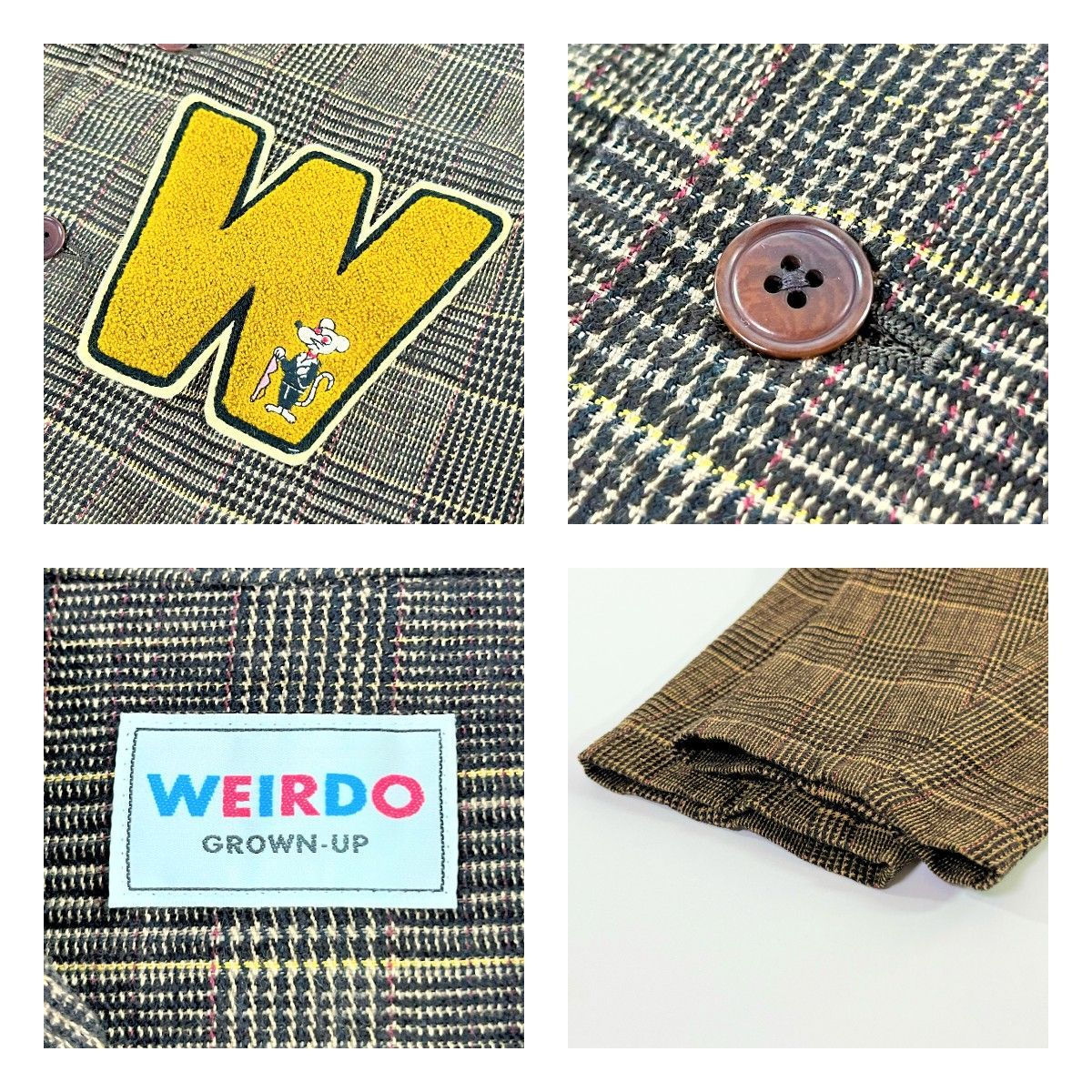 WEIRDO ウィアード GROWN UP SCHOOL JACKET BROWN ブラウン Mサイズ 