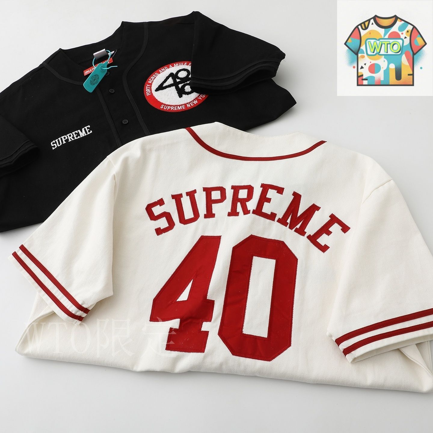 今日特価】Supreme x 40 Acres Twill Baseball Jersey - メルカリ