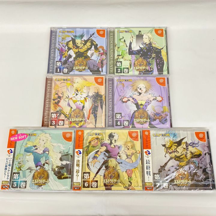 東店26-1002-2504 店舗併売 エルドラドゲート 第1〜7巻 ドリームキャスト 帯付き 一部未開封