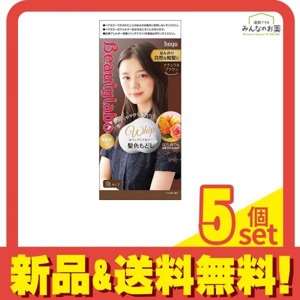 ビューティラボ ホイップヘアカラー 髪色もどし ナチュラルブラウン 1個 5個セット まとめ売り