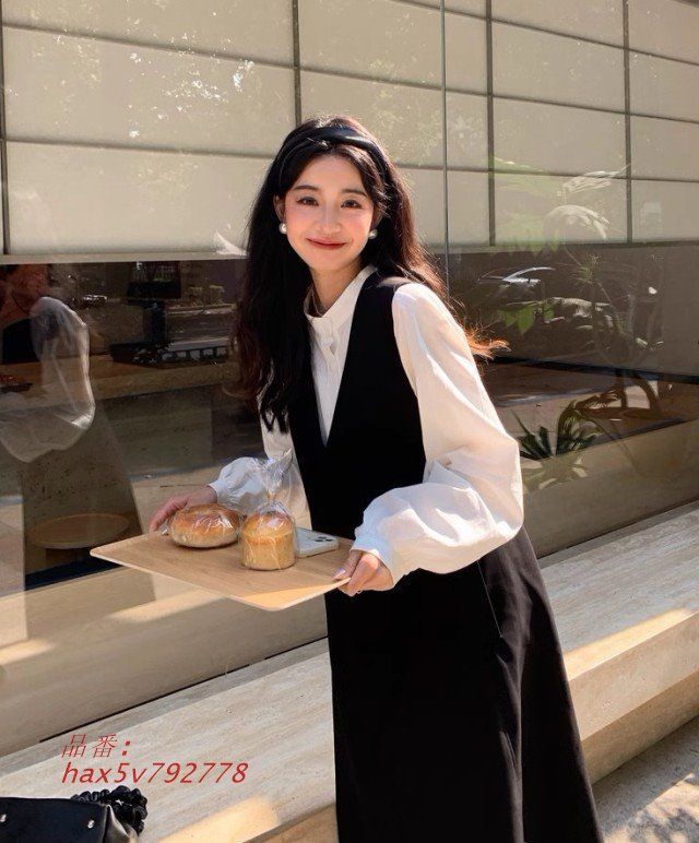 Vネック ロング丈