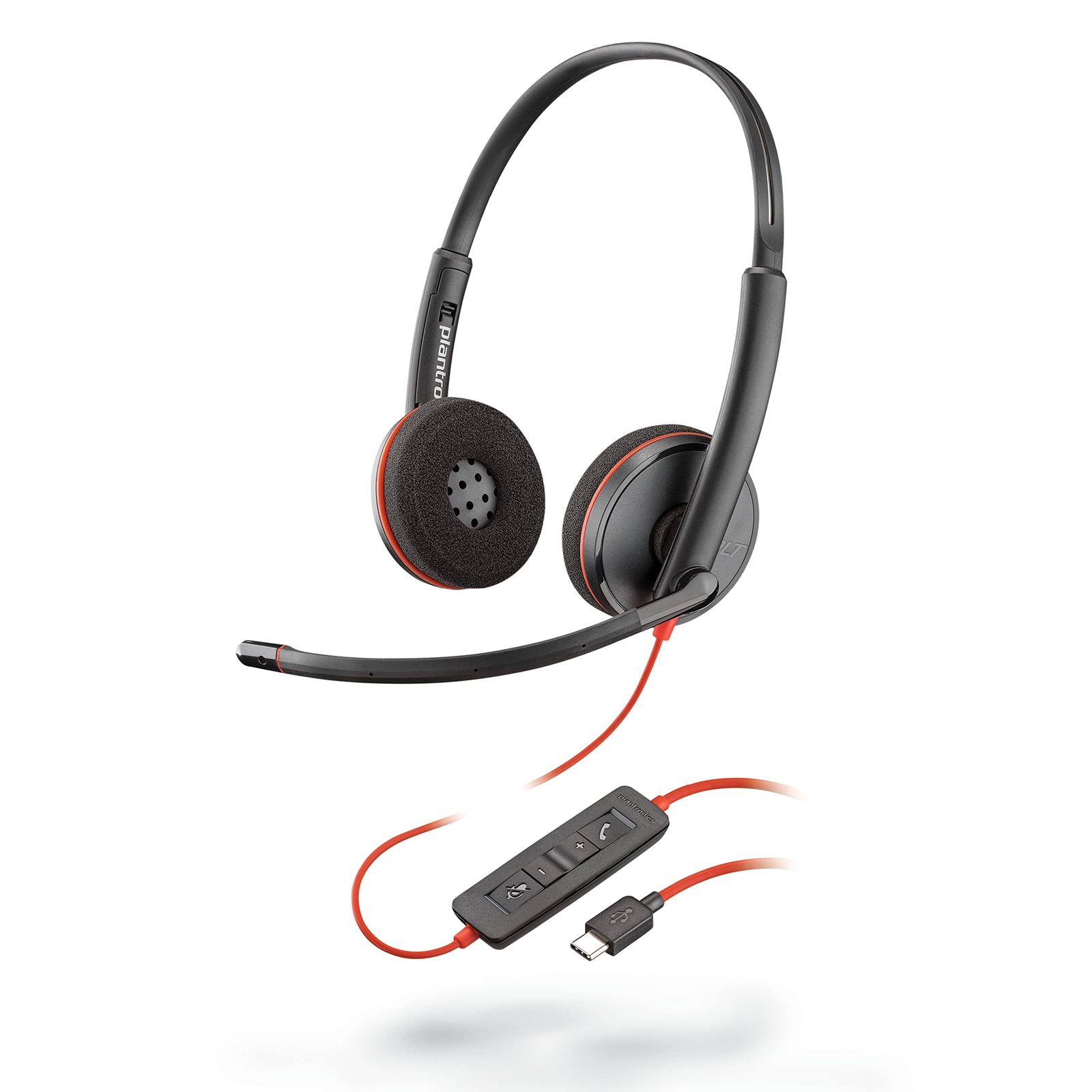 Plantronics Blackwire c3220ヘッドセット – ステレオ – ブラック – USBタイプC – 有線 – 20 Hz – 20 kHzヘッド両 – supra-aural – Noise Cancellingマイク ヘッドセット