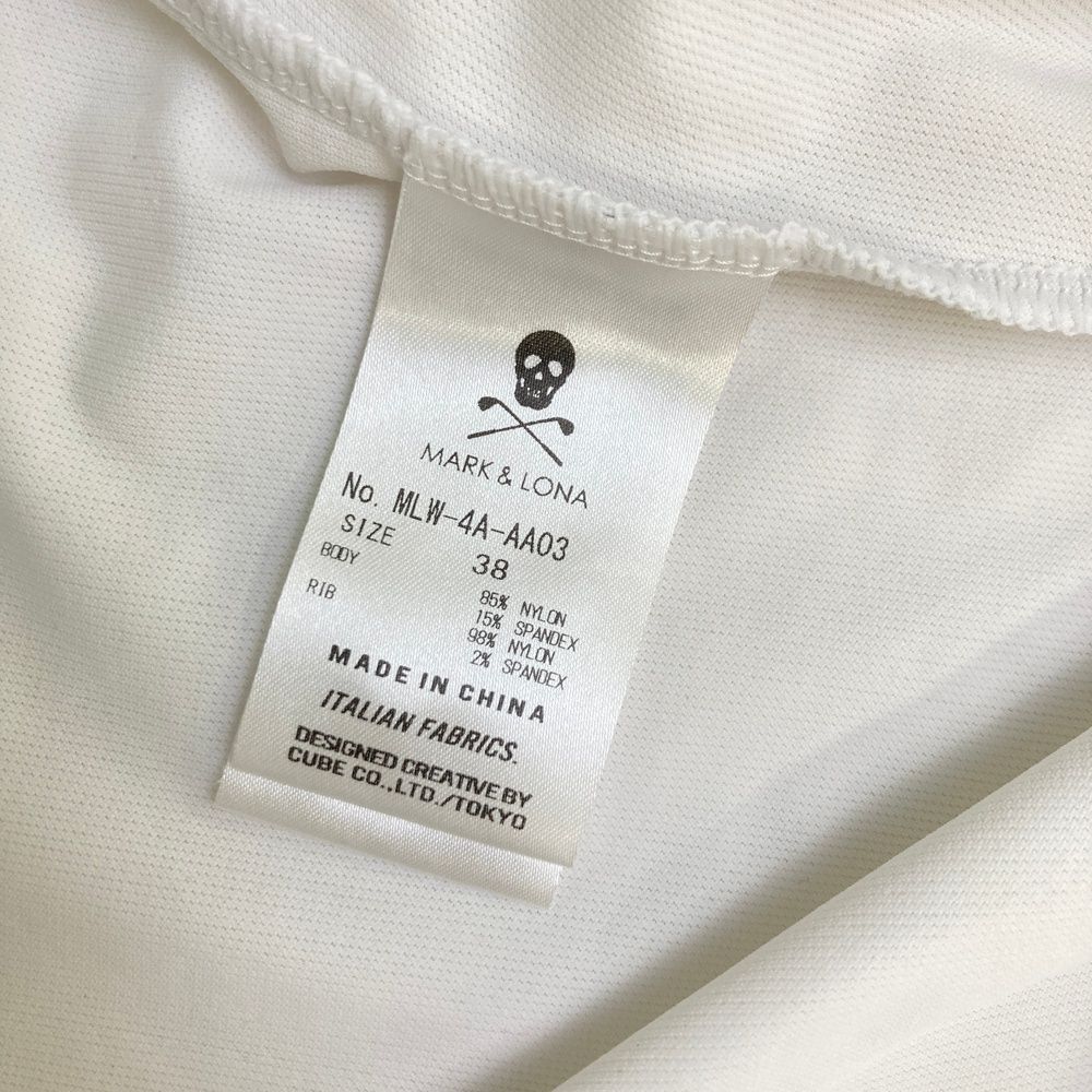 サイズ 38 MARK-LONA マークアンドロナ モデル ハイネック 半袖Tシャツ ホワイト系 240101539062 ゴルフウェア レディース ストスト LLC-HASEGAWATOSO_COM