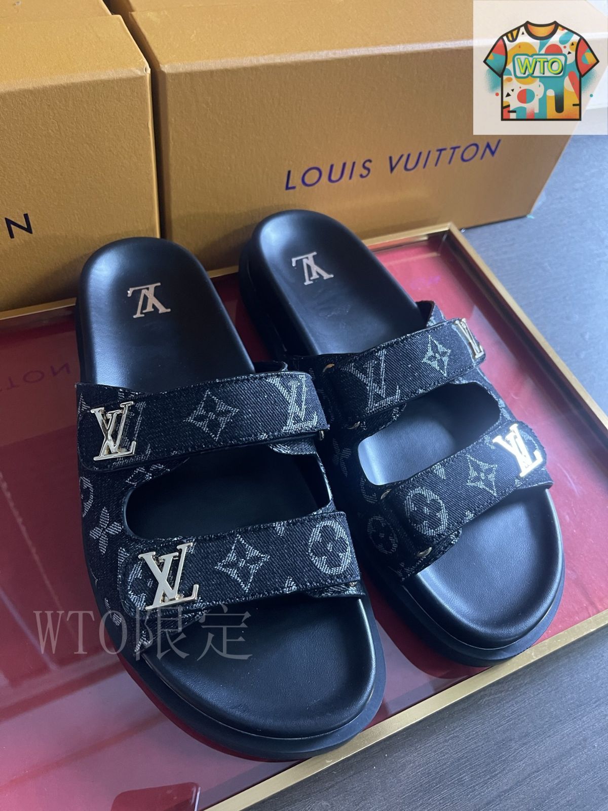 お洒落な足元に♪LouisVuitton コンフォートサンダル モノグラム ルイ·ヴィトン】モノグラム·パターンを使用したカジュアルシック