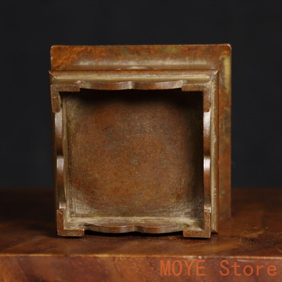 銅製 六角炉 香炉 茶道 書房香炉 香道具 装飾品 工芸品 置物zw0829