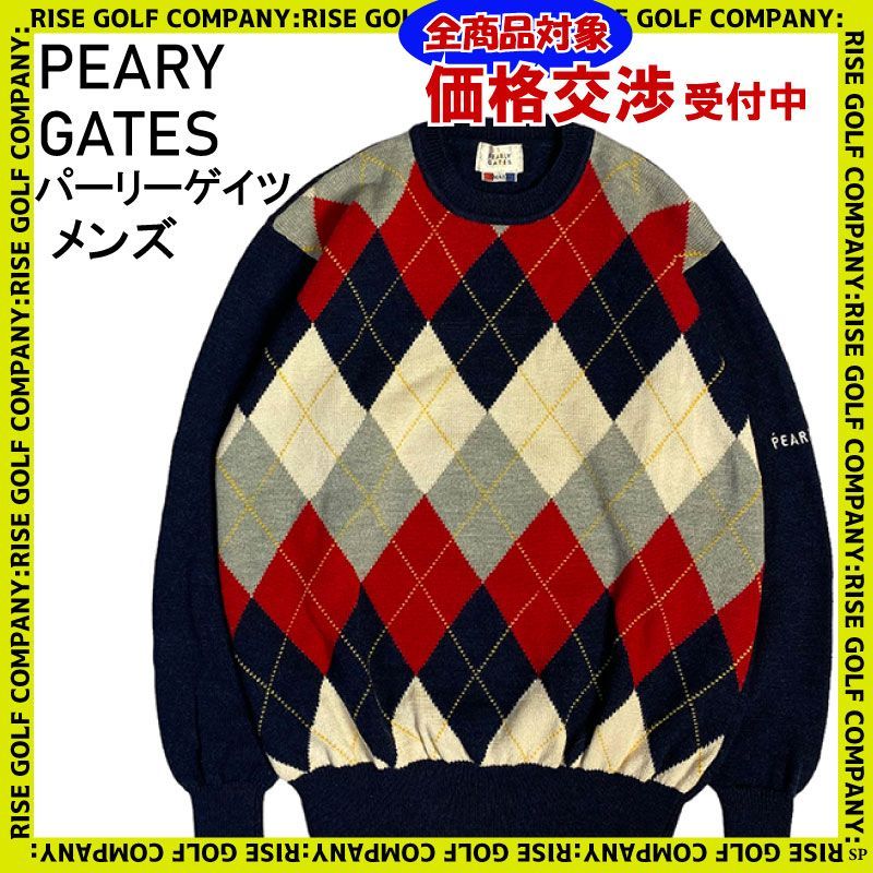 PEARLY GATES パーリーゲイツ 長袖 ニット セーター ウール S ...