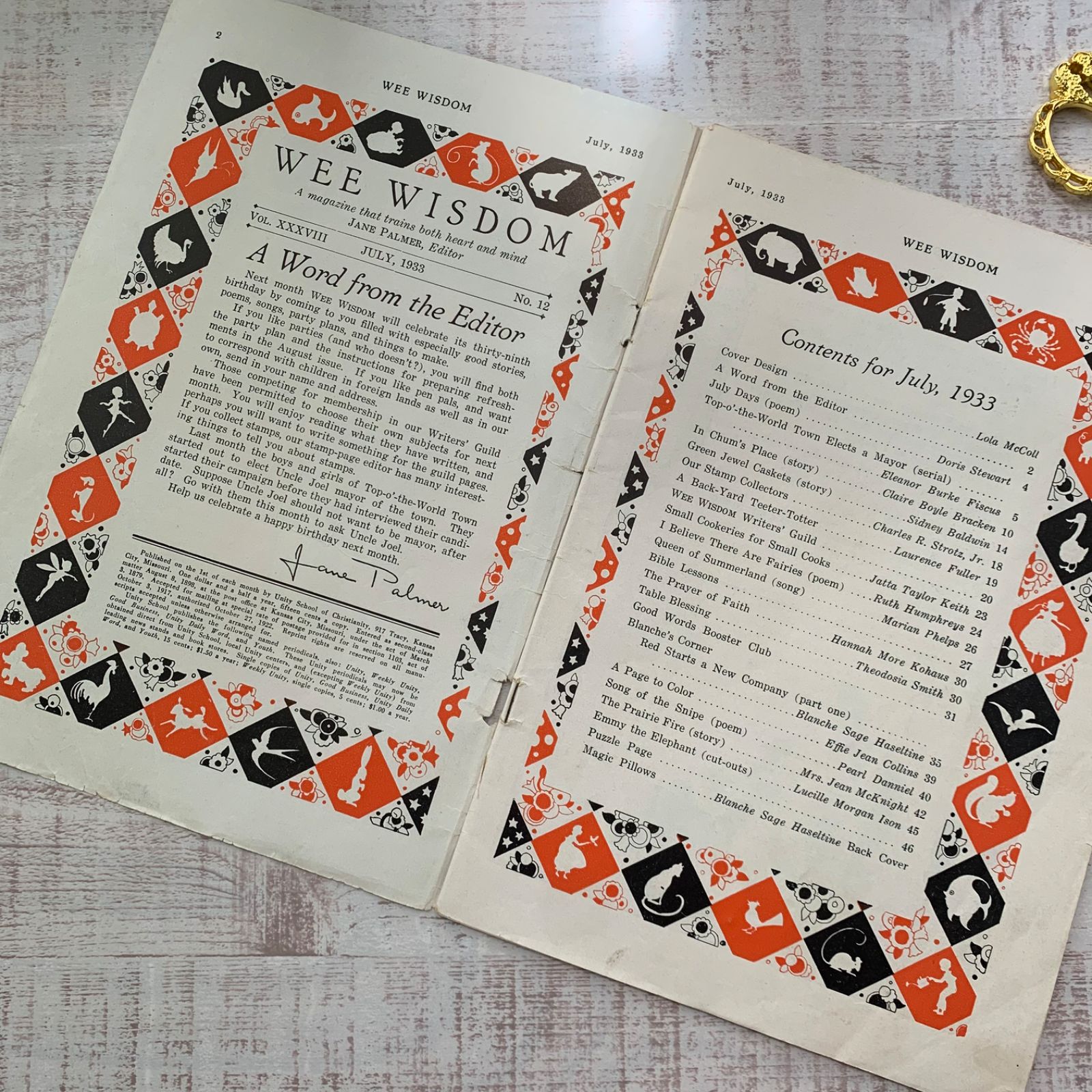 ジャンクジャーナル 訳あり❣️1930年代 アンティーク 紙モノ 洋書 雑誌 ジャンク