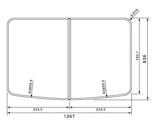 パナソニック Panasonic 風呂ふた フロフタ GVR 1373 風呂フタ 組みフタ 幅×奥行き 本体厚み 4.3 mm ホワイト