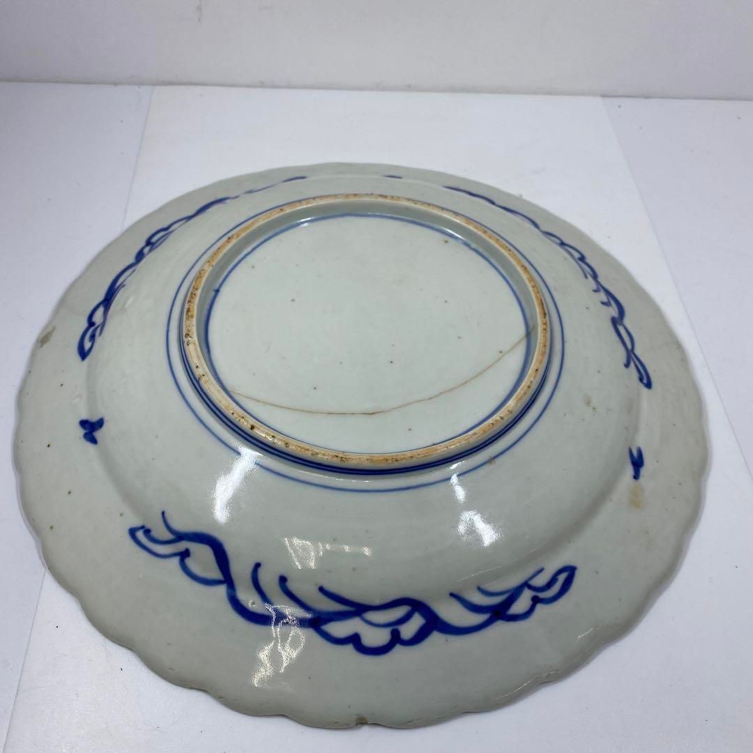 古伊万里 染付輪花大皿 2枚 直径37㎝ 東な7-0114③ - メルカリ