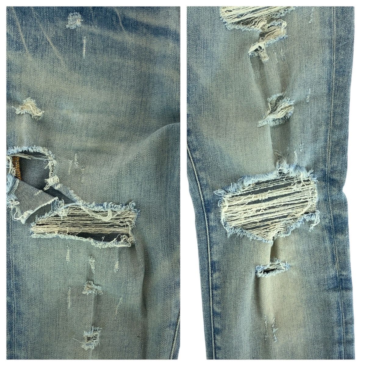美品 AMIRI アミリ ダメージ加工 サイズ30 ライトブルー シルバー金具 