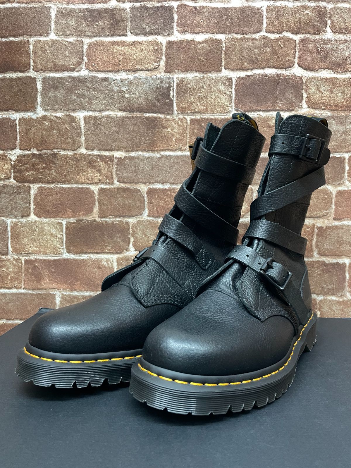 希少 廃盤ドクターマーチン Dr.Martens BEVAN UK10 ビーヴァン ベルト バックルストラップ ブーツ ロングブーツ - メルカリ