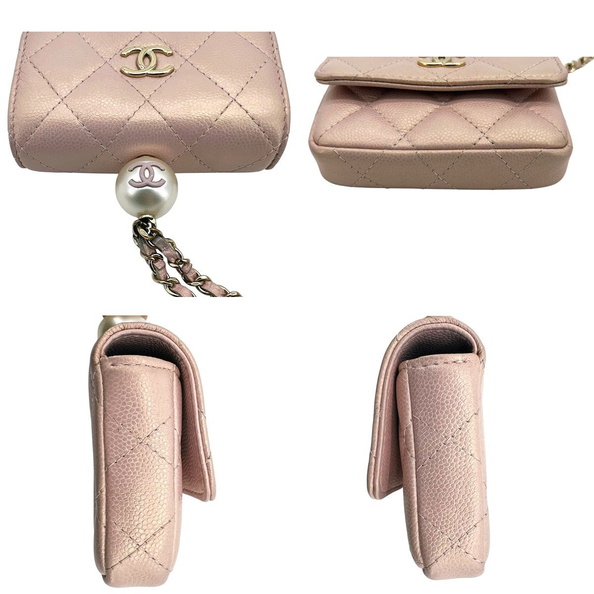 中古】 CHANEL シャネル マトラッセ ココマーク パール チェーン