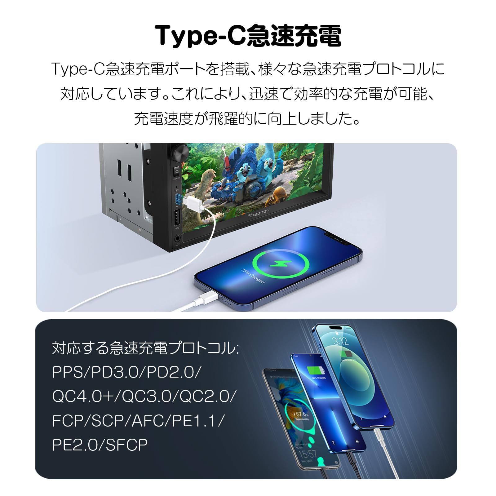 新品　7インチ ワイヤレス カーオーディオ カーオーディオ一体型 ディスプレイ ディスプレイオーディオ 7インチ 2DIN ワイヤレス カー