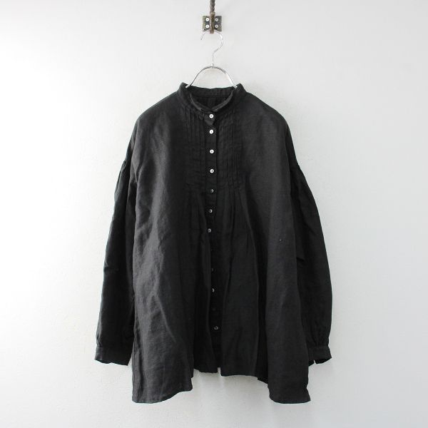 2019AW nest Robe ネストローブ リネンタックネックブラウス F
