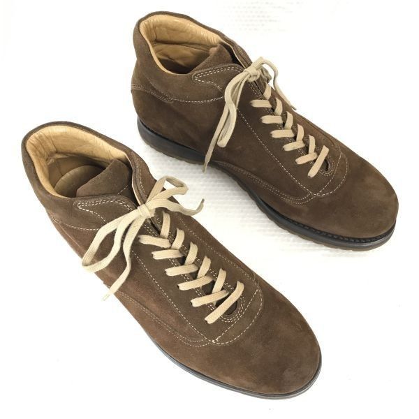 LENDVAYSCHWARCZ 25.5cm 革靴スウェード ブラウン - ブーツ