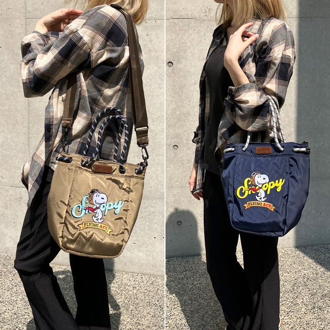 OUTDOOR PRODUCTS アウトドアプロダクツ 巾着型 刺繍 PEANUTS