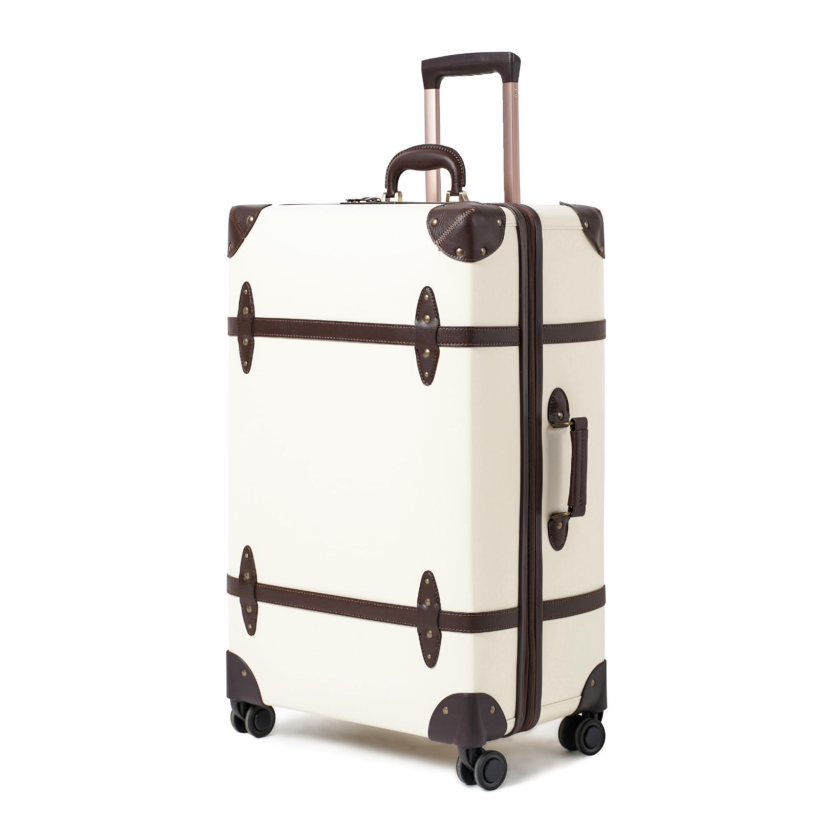 NZBZ ミュートスピンナーホイール付きのレトロなキャリーケース おしゃれトランクスーツケース キャリーケース 機内持ち込み 軽量 ビジネス 学校 旅行に適した軽量トロリースーツケース