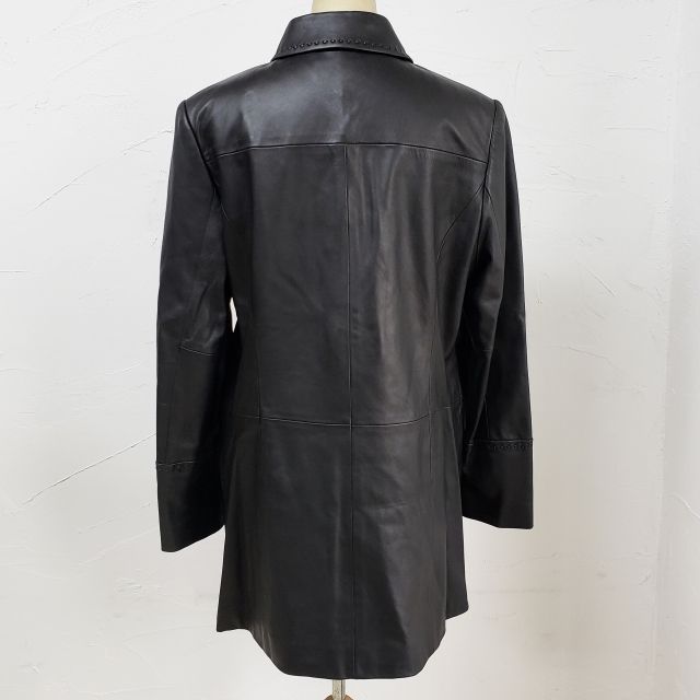 ピノーレ PINORE レザー ジャケット 40 ブラック ラムレザー GULLKHAN_COM