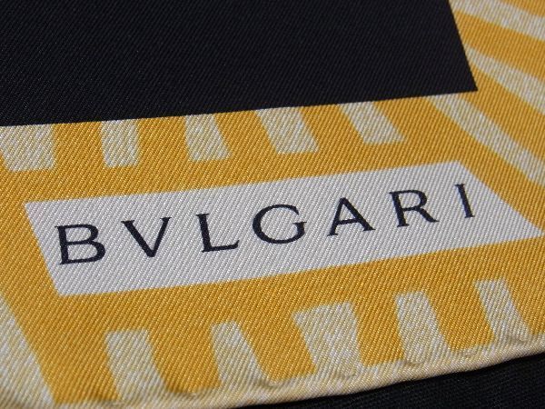 □新品□未使用□ BVLGARI ブルガリ シルク100% 総柄 スカーフ