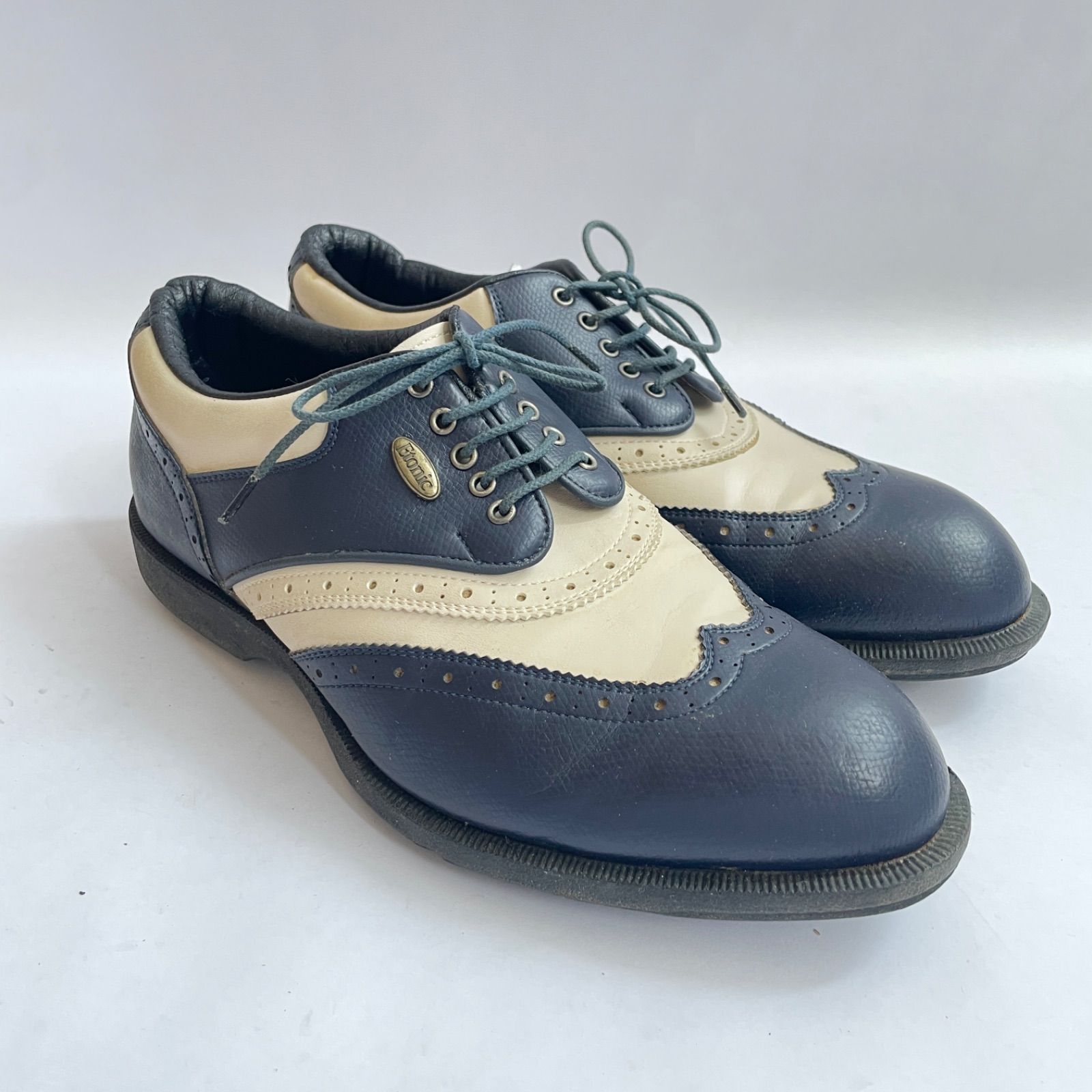 良】Etonic エトニック ゴルフシューズ 25.5cm ネイビー