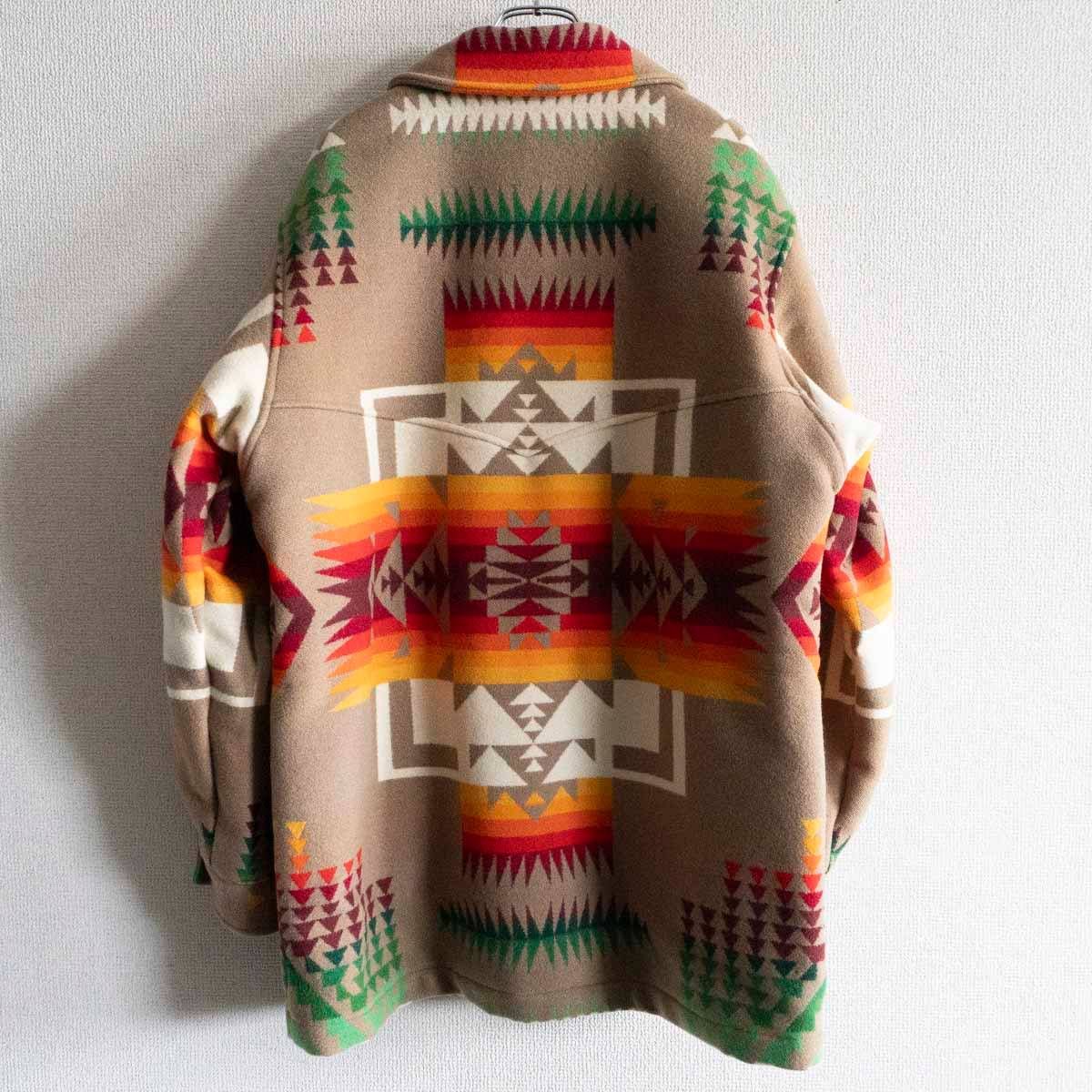 雰囲気抜群/USA製】PENDLETON【90s ネイティブ柄 コート】M