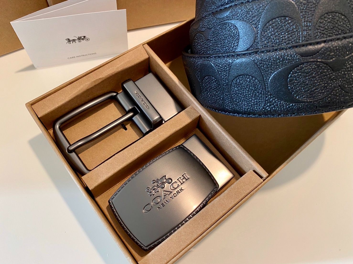 コーチ 馬車バックル リバーシブル シグネチャー ベルト 社会人 ビジネス 紳士 プレゼント