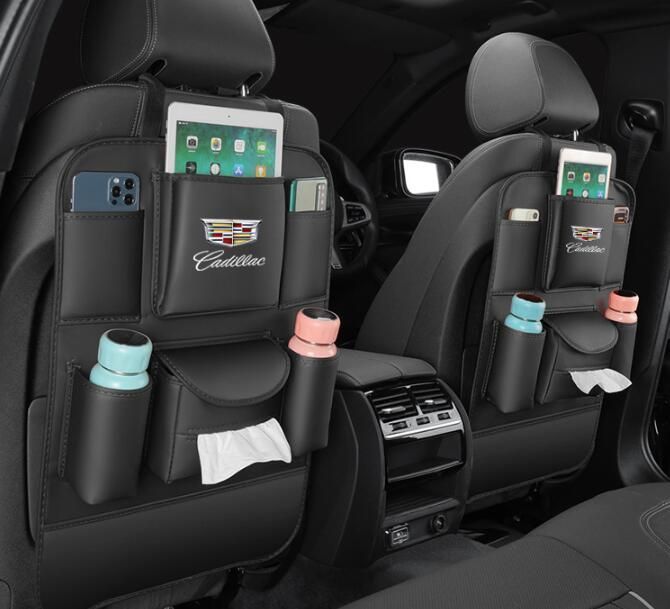 新品！2個セット キャデラック Cadillac シートバックポケット 多機能仕上げバッグ 大容量 防水 防汚 カー用品便利グッズ 後部座席収納 車用収納ポケット 4色選択 全車種対応 CT4 CT6 XT4 XT5 XT6 ATS