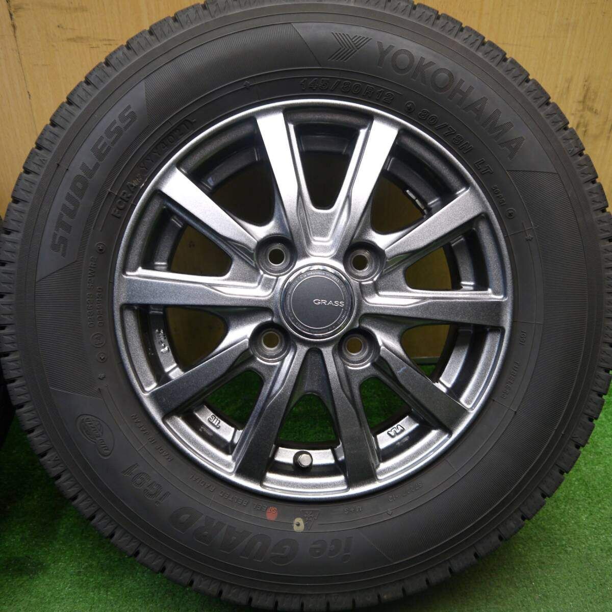 【バリ溝・8.5分山】アイスガード(ホイール付き)4本 185/85r16 スタッドレス ヨコハマ 4本（バリ溝】ヨコハマ アイス