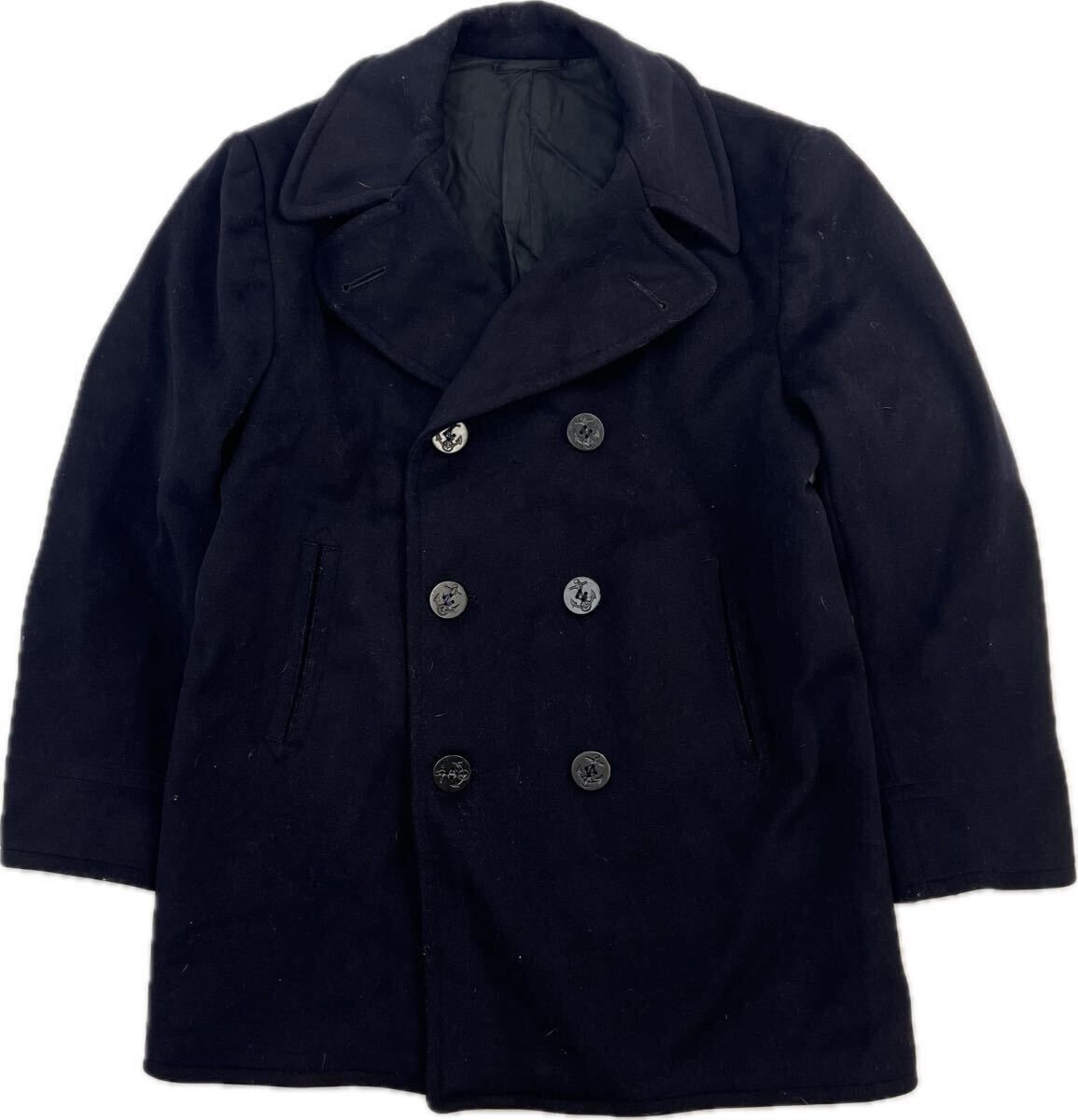 希少 ☆ 50s 60s U.S.NAVY ヴィンテージ メルトン ウール Pコート 