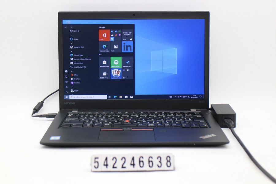 Lenovo ThinkPad T470s Core i5 7300U 2.6GHz/16GB/256GB(SSD)/14W/FHD(1920x1080)/Win10 【542246638】