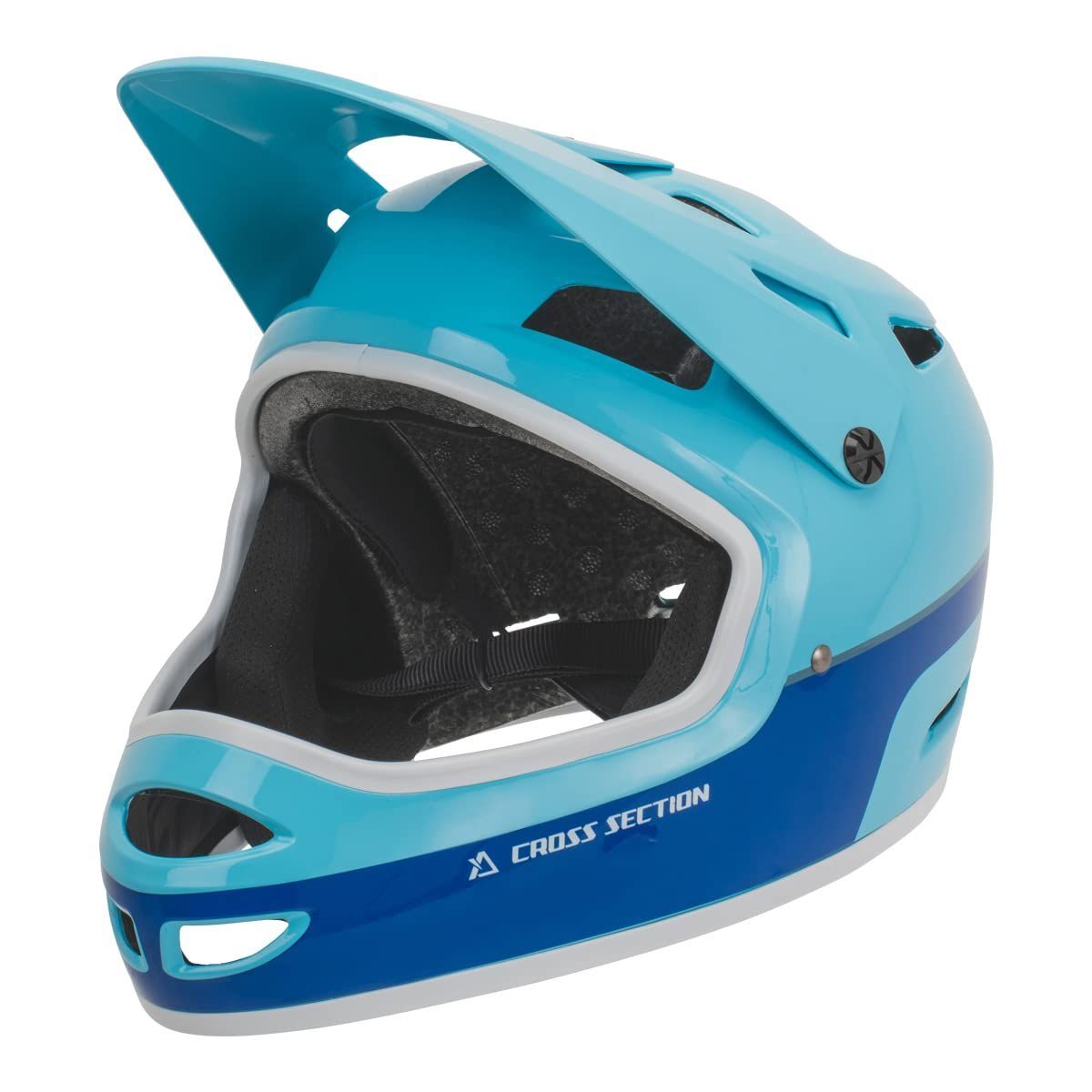 【人気商品】子供用フルフェイスヘルメット キディ ブルー SECTION (48-58cm) CROSS XS16-5020 ダートフリーク(Dirtfreak)