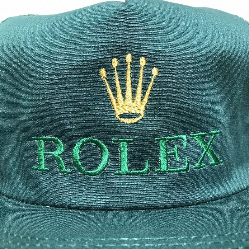 Deadstock】ROLEX CAP ロレックス メッシュキャップ スナップバック ロゴ刺繍 サイズ：FREE グリーン デッドストック Made  in U.S.A【PI】 - メルカリ